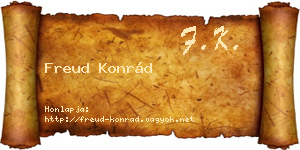 Freud Konrád névjegykártya