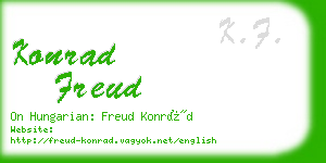 konrad freud business card
